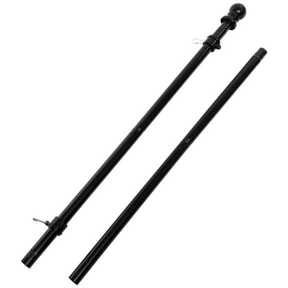 Mobutofu Heavy Duty Flagpole 180x1.6in Stainless Steel Weather Resistant 1 Set Black