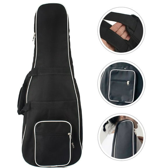 Mobutofu Instrument Storage Bag Mandolin Backpack Black Ergonomic Design for Daily Use 1Pack