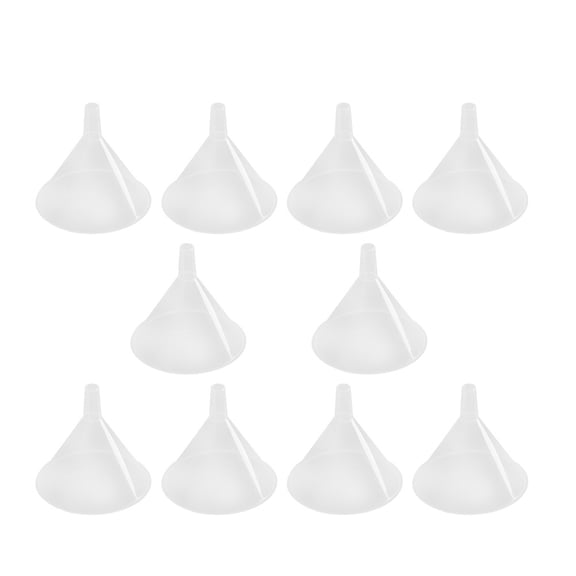 Mobutofu Plastic Kitchen Funnel for Easy Liquid Transferring Ideal for Home Use White Color 10pcs