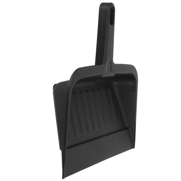 Mobutofu Large Black Plastic Dustpan Durable Handheld Sweeping Tool for Home and Kitchen