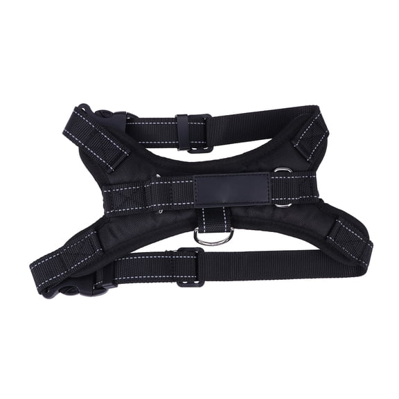 Mobutofu Dog Harness Black Oxford Cloth Comfortable Saddle Style for Daily Walks