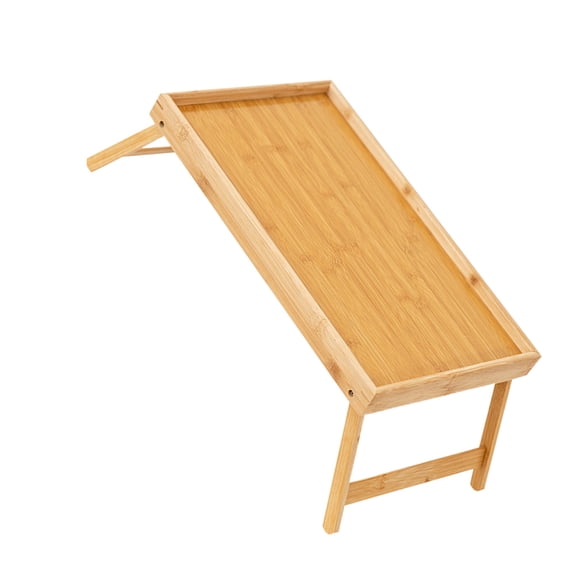 Mobutofu Lightweight Portable Folding Table Bamboo Lap Desk for Bed and Outdoor Serving