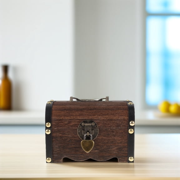Mobutofu Lock Box Safe 1Set Wooden Piggy Bank For Kids Money Saving Vacation Use