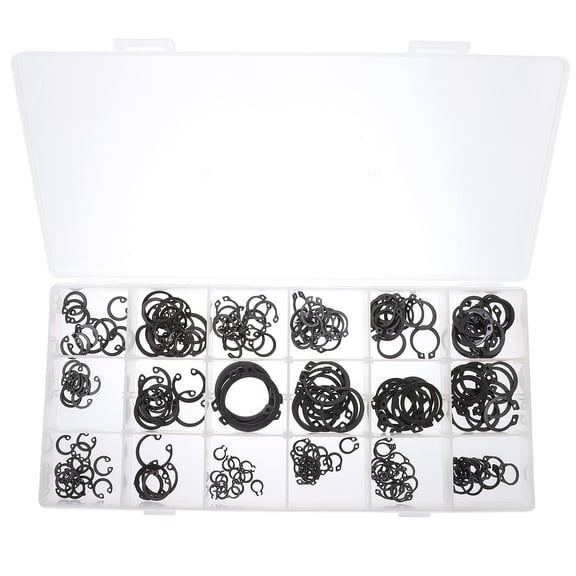 Mobutofu Metal Snap Fastener Kit C-Clip Retaining Shaft Snap for Various Repair Projects Black