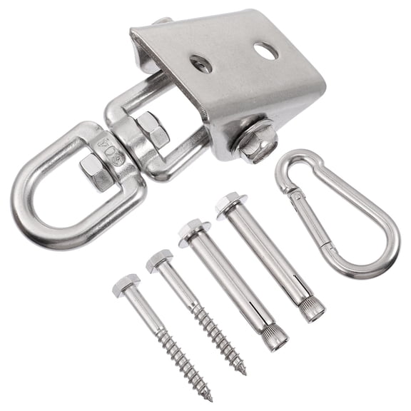 Mobutofu Heavy Duty Stainless Steel Mounting Hooks for Hanging Swing, 1 Set, , 7 x 2.8 Inches Hardware