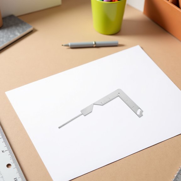 Mobutofu Multifunctional Stainless Steel Bookbinding Ruler for Home Crafting and Album Covers