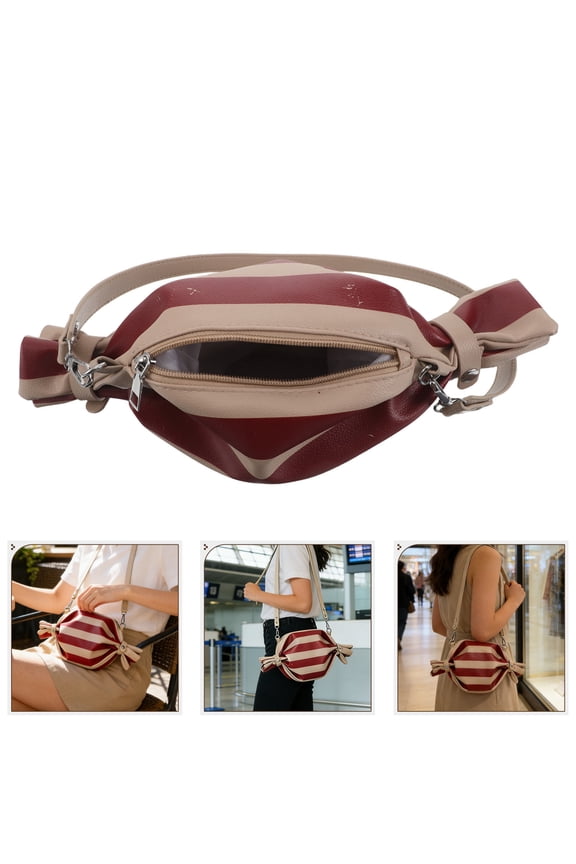 Retro Red Candy Shaped Shoulder Bag, Novelty Purse for Party, Casual Outings, and Daily Use