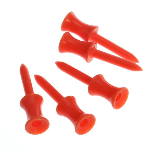 Mobutofu Orange Abs Plastic Golf Tees 50Pcs for Golf Equipment and Consistent Height