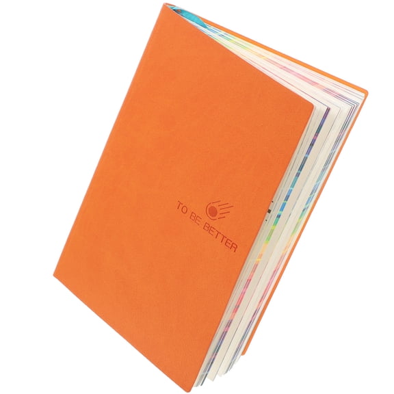 Mobutofu Orange Pattern Notebook for Office and Students, Stylish Portable Writing Notepad, 8.5 x 11 Inches
