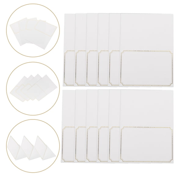 Mobutofu 30Pcs White Plated Gold Foil Greeting Cards for Mother's Day and Teacher's Day Messages