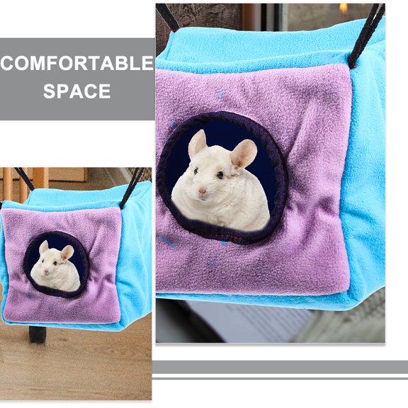 Mobutofu Small Animal Bed Cube Hammock in Assorted Colors, 1 Set Nest for Parrots and Small Pets