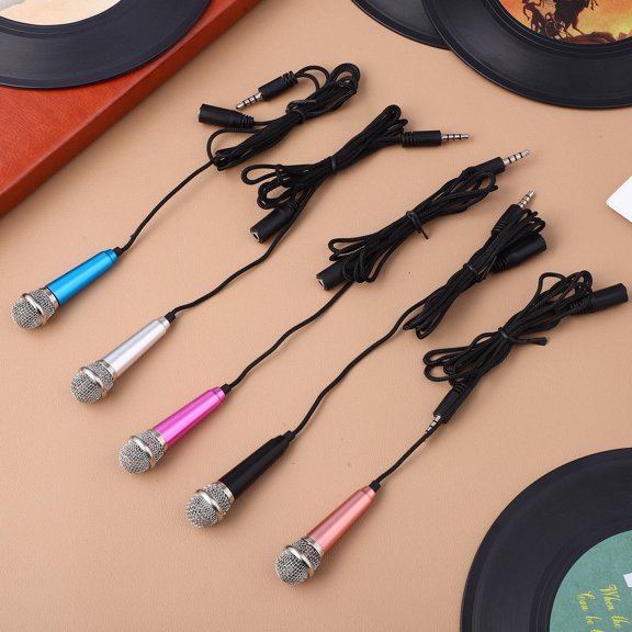 Mobutofu Phone Microphone Portable Metal Tiny Mic for Versatile Recording and Singing Use