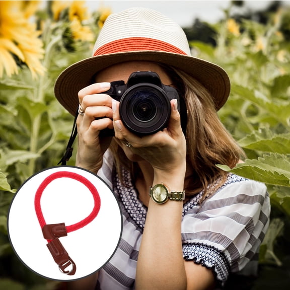 Mobutofu Photography Camera Hand Strap in Red with Simple Design for Camping and Hiking