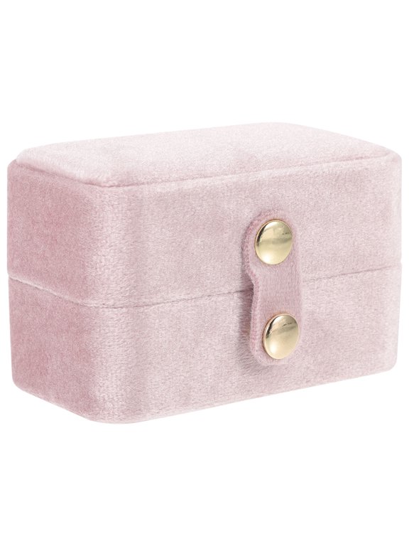 Portable Pink ABS and Velvet Jewelry Box for Travel and Storage