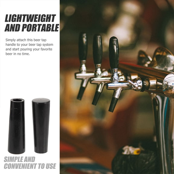 Mobutofu Black Plastic Beer Tap Handle for Home Bar, Compatible with Multiple Faucets, Easy to Install Replacement Accessory