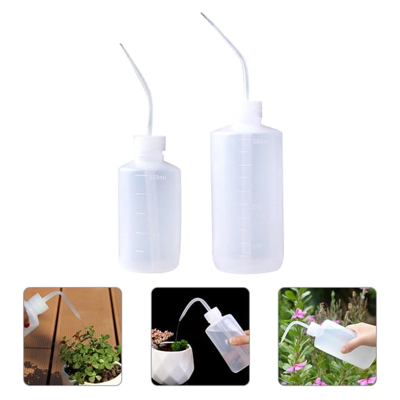 Mobutofu Plastic Squeeze Plant Watering Kettle White for Storage 2Pcs