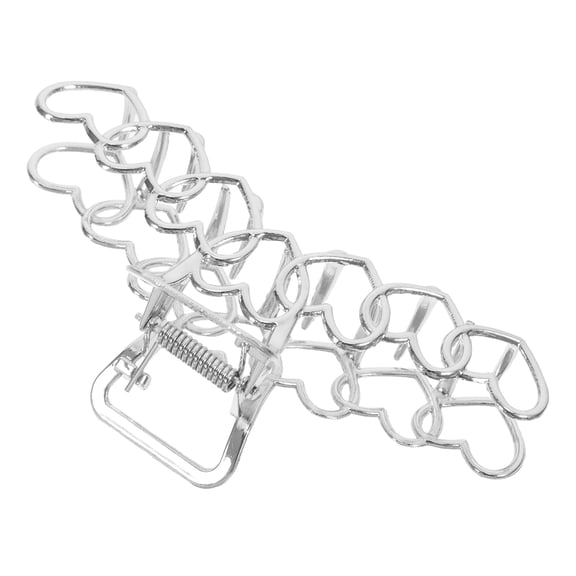 Mobutofu Plated Silver Alloy Hair Claw Clip Large Jaw Clip for Thick Long Hair Stylish Secure Hold