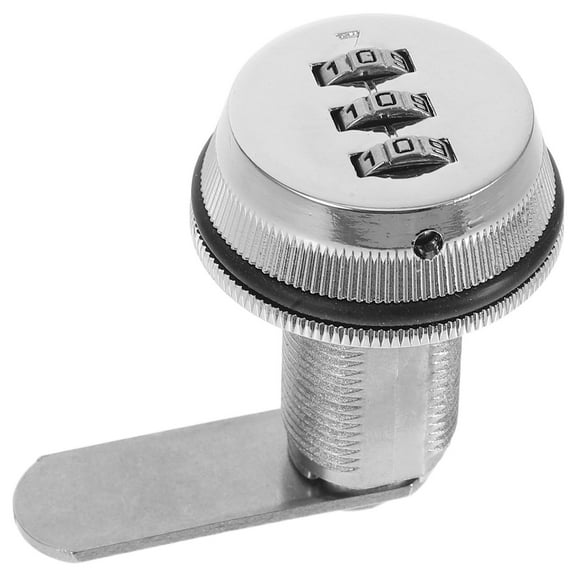 Mobutofu Plated Silver Combination Lock with 3 Digit Password Dial for Cabinets Drawers Mailboxes and Toolboxes