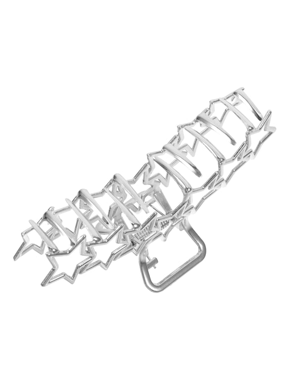 Large Plated Silver Alloy Hair Claw Clip Jaw Clip for Thick Hair Secure Comfortable Hold