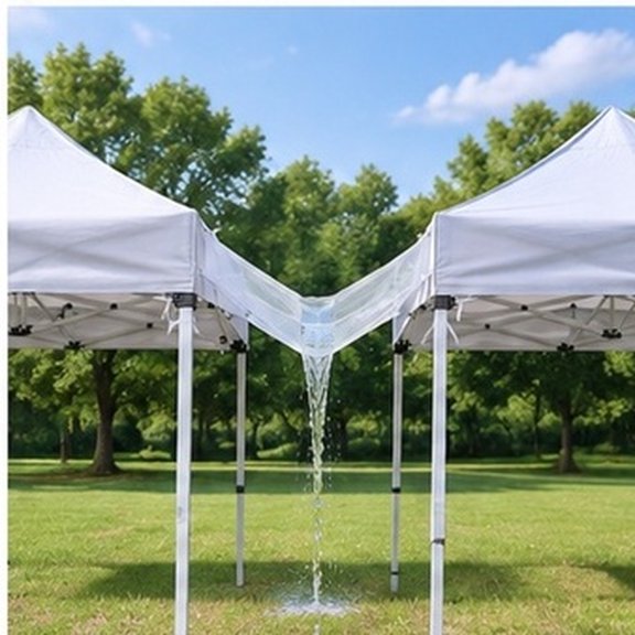 Mobutofu Portable Canopy Rain Guide with Continuous Water Drainage Design for Outdoor Protection