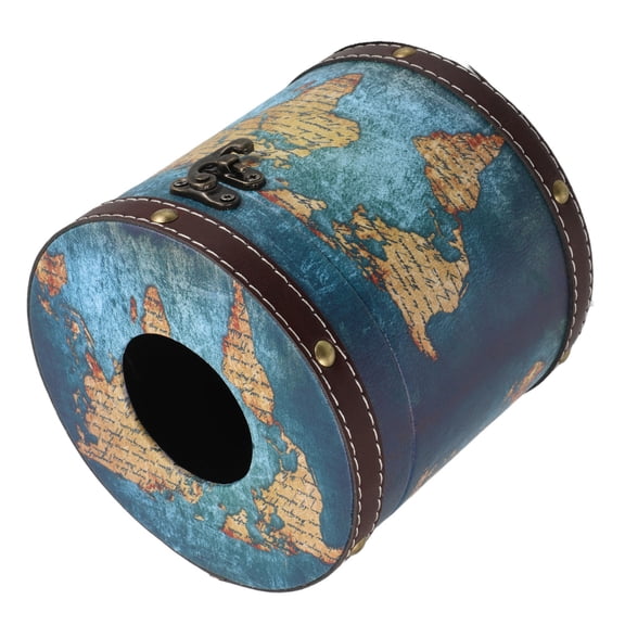 Mobutofu Portable Round Tissue Holder for Car Travel Durable Cylinder Tissue Box Organizer