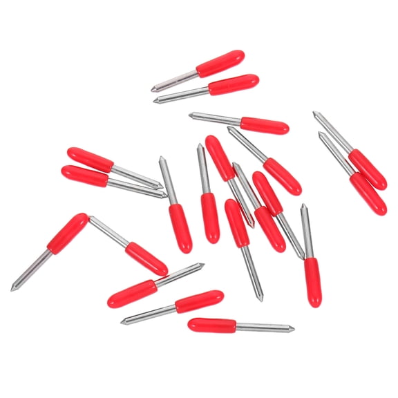 Mobutofu Red Tungsten Steel Cutting Plotter Tool Set for Lettering Compatible with Roland Cutters, 30 45 60 Blades, 20pcs