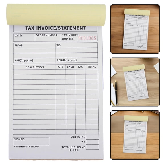 Mobutofu Multi Color Business Invoice Receipt Book for Small Business Record Keeping