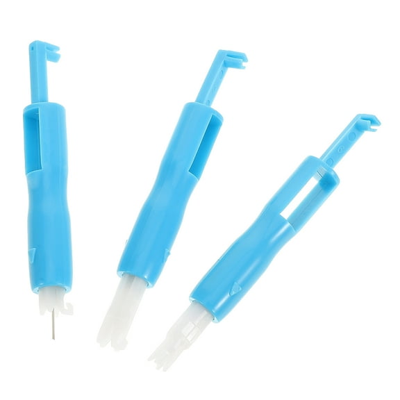 Mobutofu Sewing Machine Inserter 3Pcs Blue Plastic and Metal for Elderly People