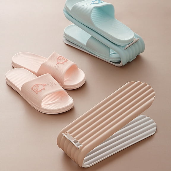 Mobutofu Vertical Shoe Slots Stand 4-Pack Assorted Colors Space-Saving Storage Organizer for Dorm Room Students
