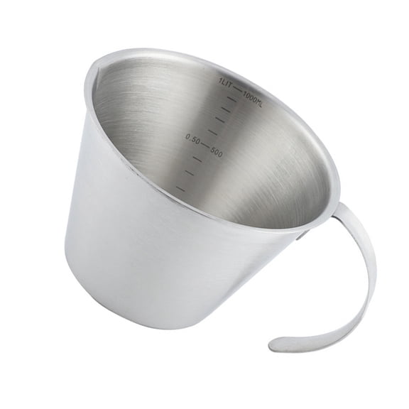 Mobutofu Stainless Steel Measuring Cups 1Pack Sleek and Smooth Design for Accurate Scales Home Restaurant Bar Use