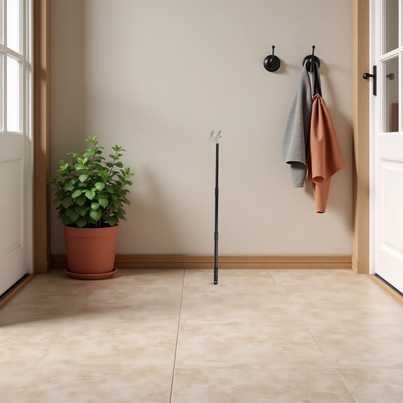 Mobutofu Telescopic Metal Clothes Drying Pole with Extendable Reach for Balcony Or Indoor Use