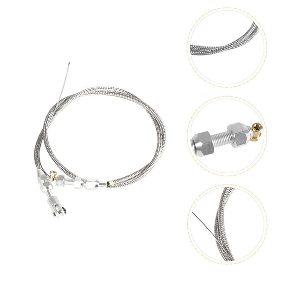 Mobutofu Universal Throttle Cable Kit 1Set Stainless Steel 124.5X0.8in for Mechanics Durable