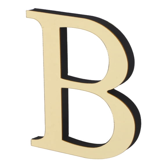 Mobutofu Mirror Finish Acrylic Wall Decal Letter B for Sophisticated Home Decoration