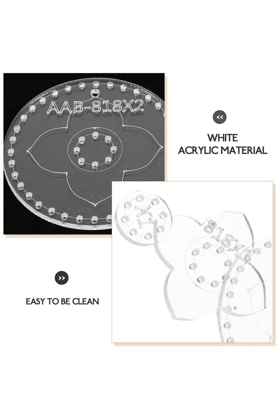 White Acrylic Portable Pendant Keychain Craft Templates Set of 3 for Beginners and Professionals