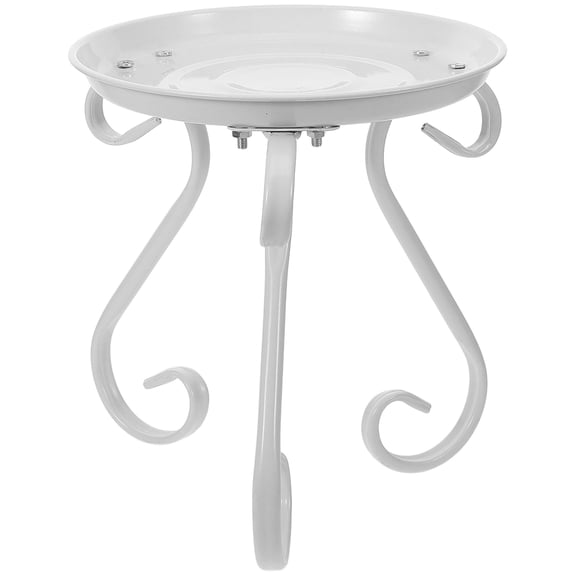 Mobutofu White Iron Plant Stand for Indoor Use, Flowerpot Holder with Elegant Chinese Style, Perfect Home Decor