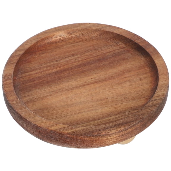 Mobutofu Wood Dessert Display Tray Footed Circle Board for Parties Gatherings