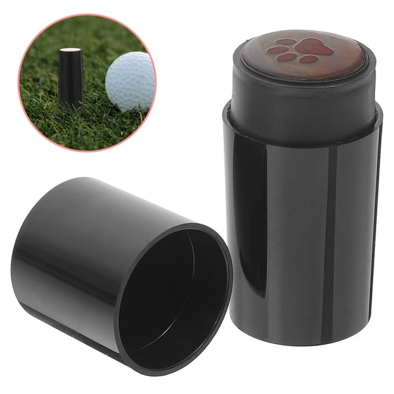 Mobutofu Golf Stamper with Alignment Marker, Black Plastic Golf Marker, 1 Pack for Accurate Putting
