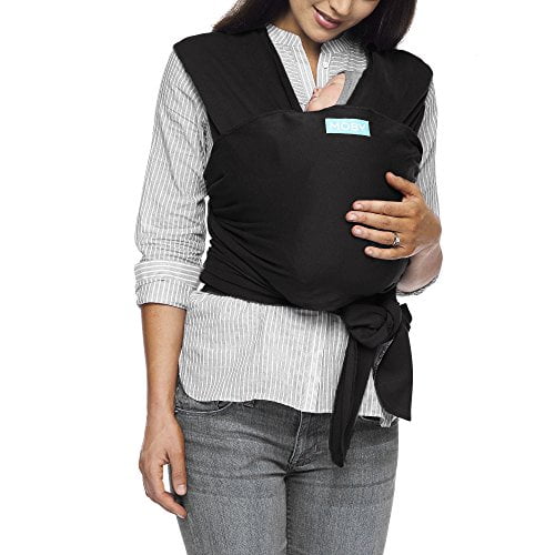 Moby Classic Baby Carrier Wrap - For Newborns, Infants & Toddlers - Babywearing Wrap for Breastfeeding & Keeping Baby Close On-The-Go Black