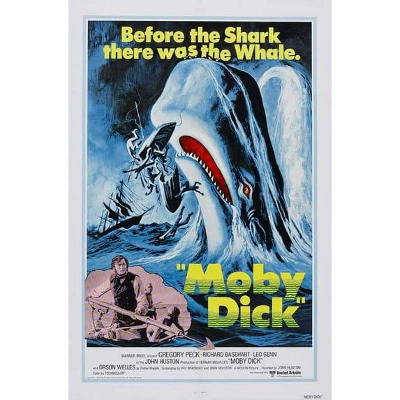Moby Dick Movie POSTER 27" x 40" Style A
