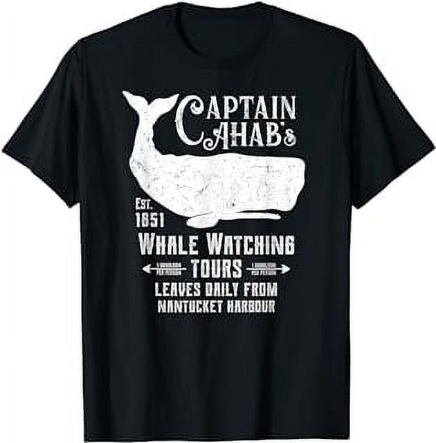 Moby Dick T-Shirt Ahab Whale Watching Shirt Herman Melville - Walmart.com