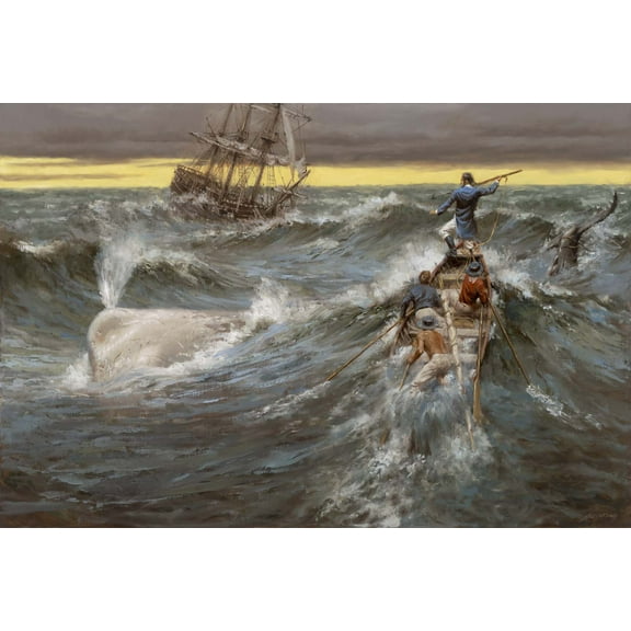 Moby Dick by Andy Thomas - Paper Open Edition 13x19 - Iconic Literary Scene - 1 Unit per pack