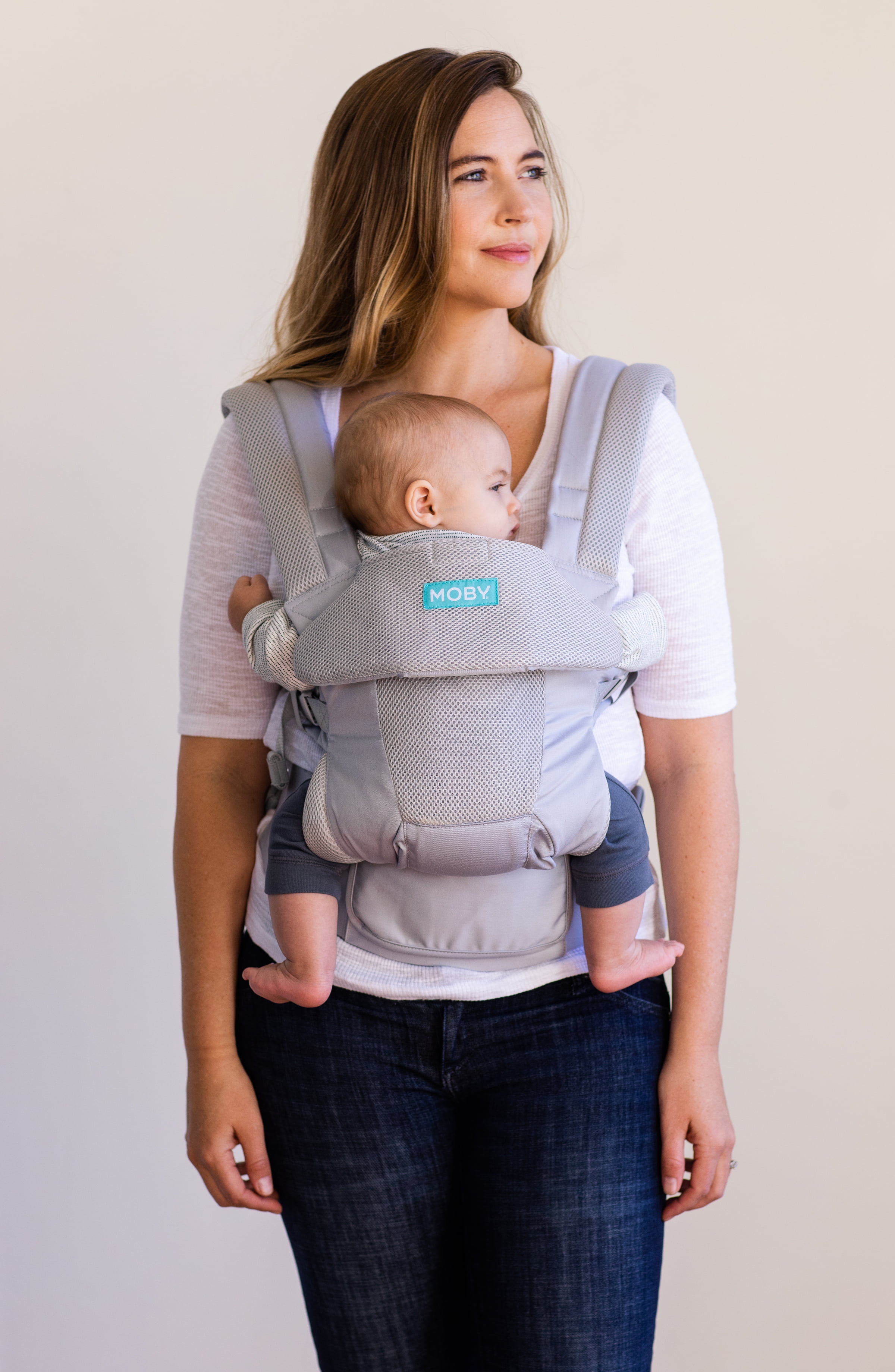 Moby Porte bébé ergonomique multiposition Move - Anti transpirant