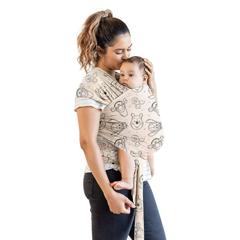 Moby Wrap Baby Carrier Featherknit Baby Wrap Carrier for Newborns Infants Baby Gift Keeps Baby Safe Secure Adjustable for All Body Types Disney s Winnie