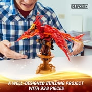 Moc Fire Phoenix Building Set Compatible with Lego STEM Magic Phoenix Collection Model for Adults Ideas Bird Toy, 938 PCS