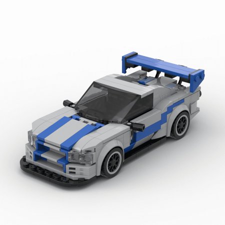 Moc GTR R34 Assembled Skyline Series Building Block Speed Champion Sports Car Model Creative Boy Assembly