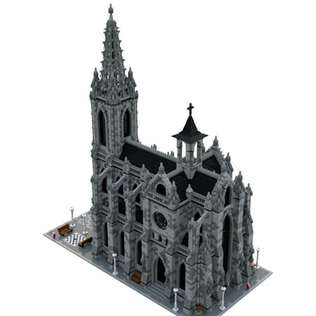 Moc Modular Medieval Church Building Block Set Architecture Collection Church Model Cathedral Andrew's Church Toys for Adults and Kids Gifts