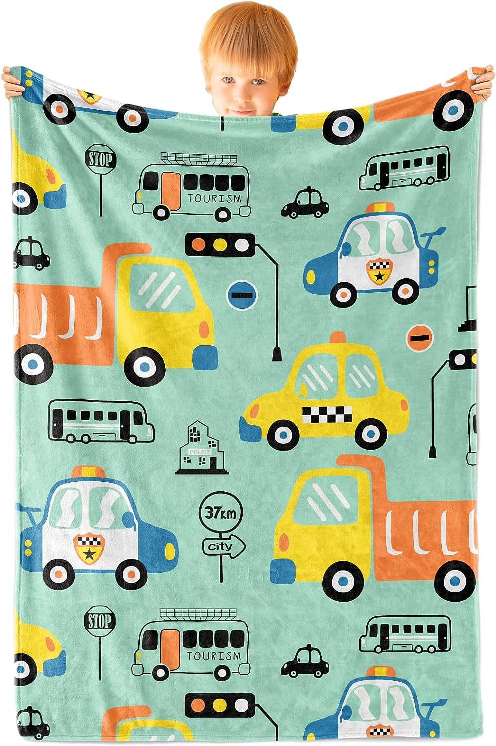 Mocaletto Aircrafts Trucks Cars Kids Throw Blanket for Baby Toddler Boys,Cars Blanket for Boys