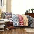 Mocaletto 2Piece Bohemian Twin Size Luxury Quilt Set with Reversible Duvet & Pillowcase