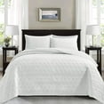 Mocaletto Luxury 2Piece Twin Size White Quilt Set with Sham