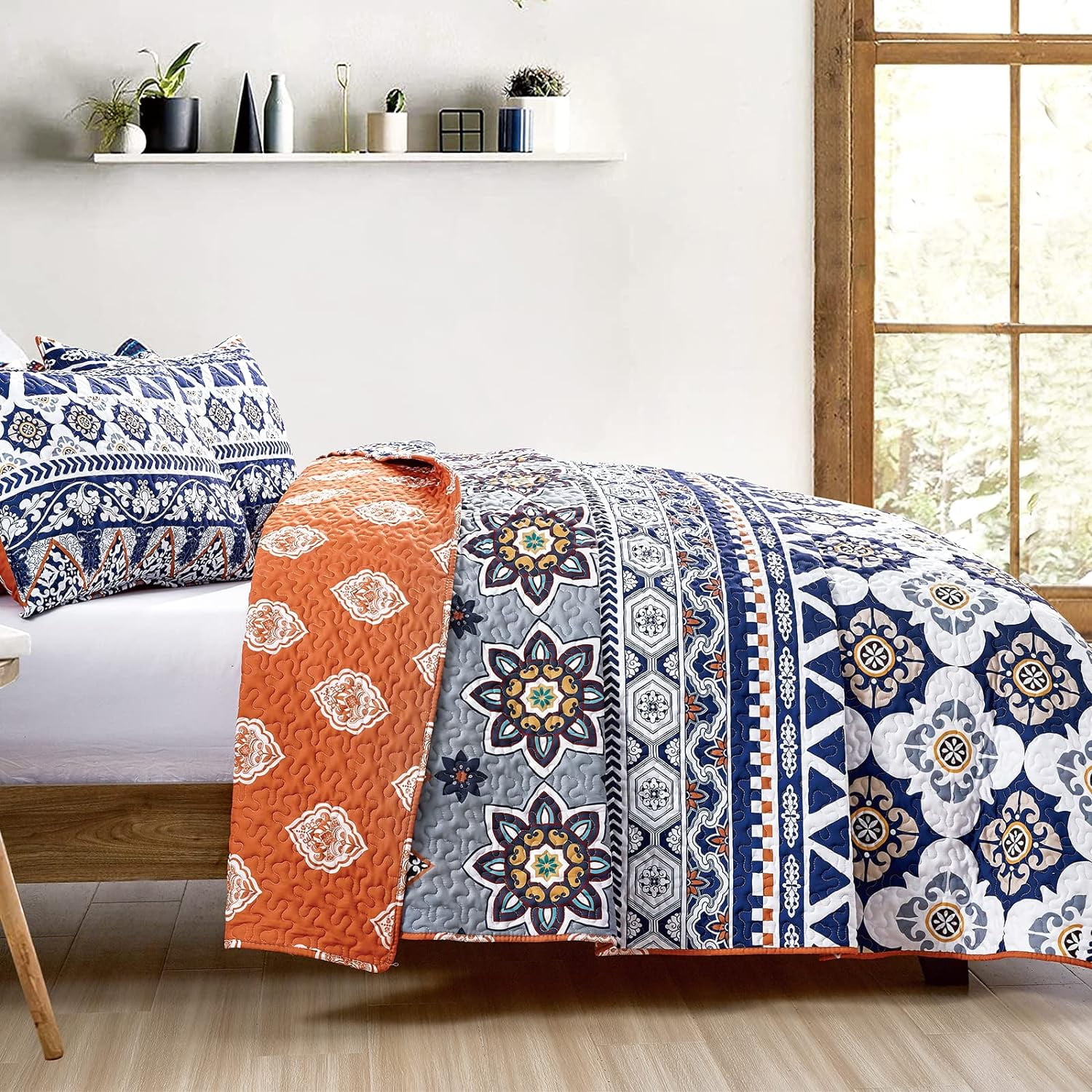 Boho Guardian 3-Piece Quilted Bedding Set GFTOQA1305 main image 1